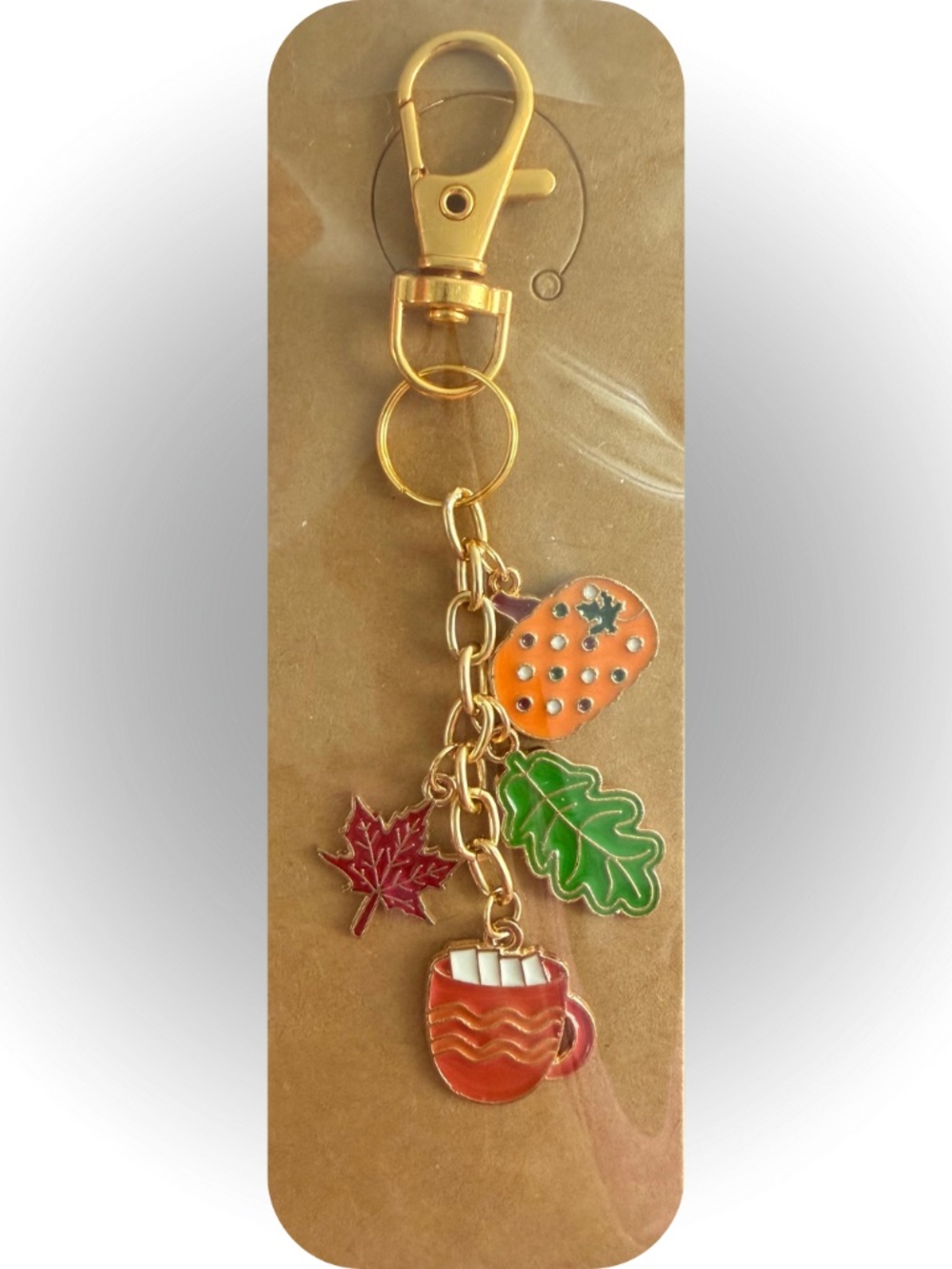 Pumpkin Spice Handmade Charms Keychain